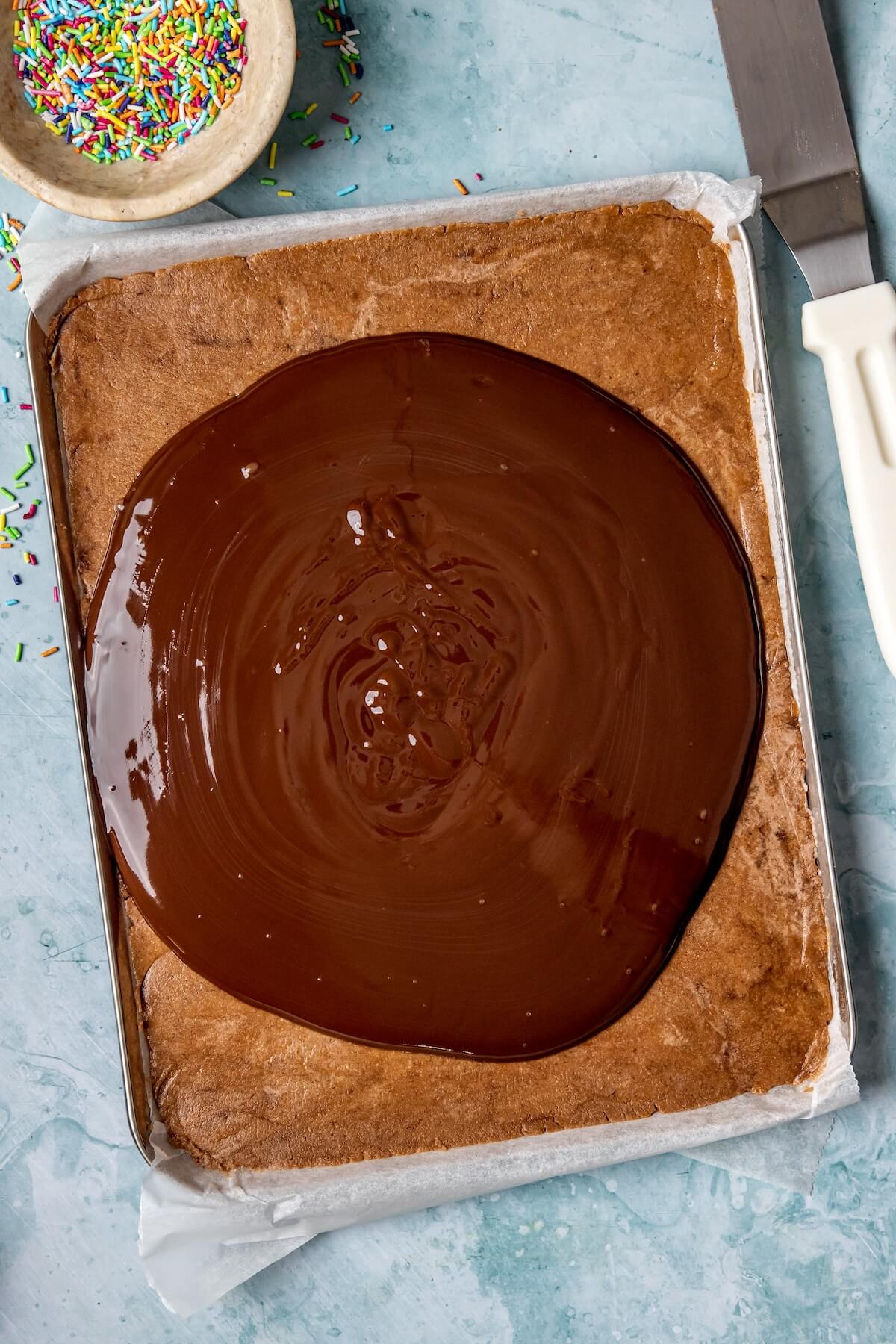 How to Make Protein Cosmic Brownie Cookie Dough Bark Step 6 - Olivia Adriance
