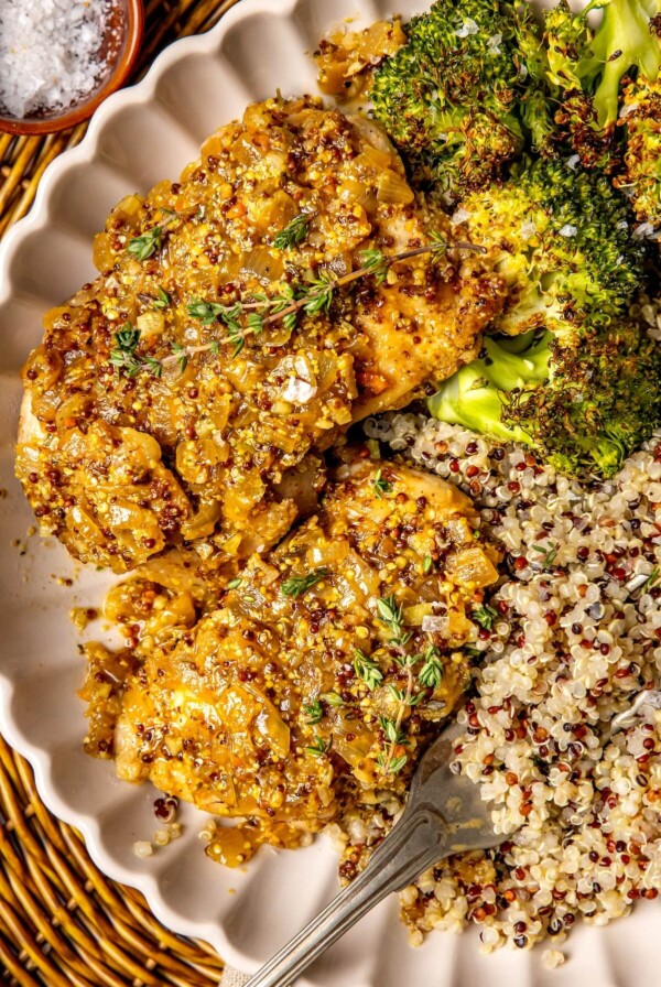 Skillet Herb and Dijon Chicken - Olivia Adriance