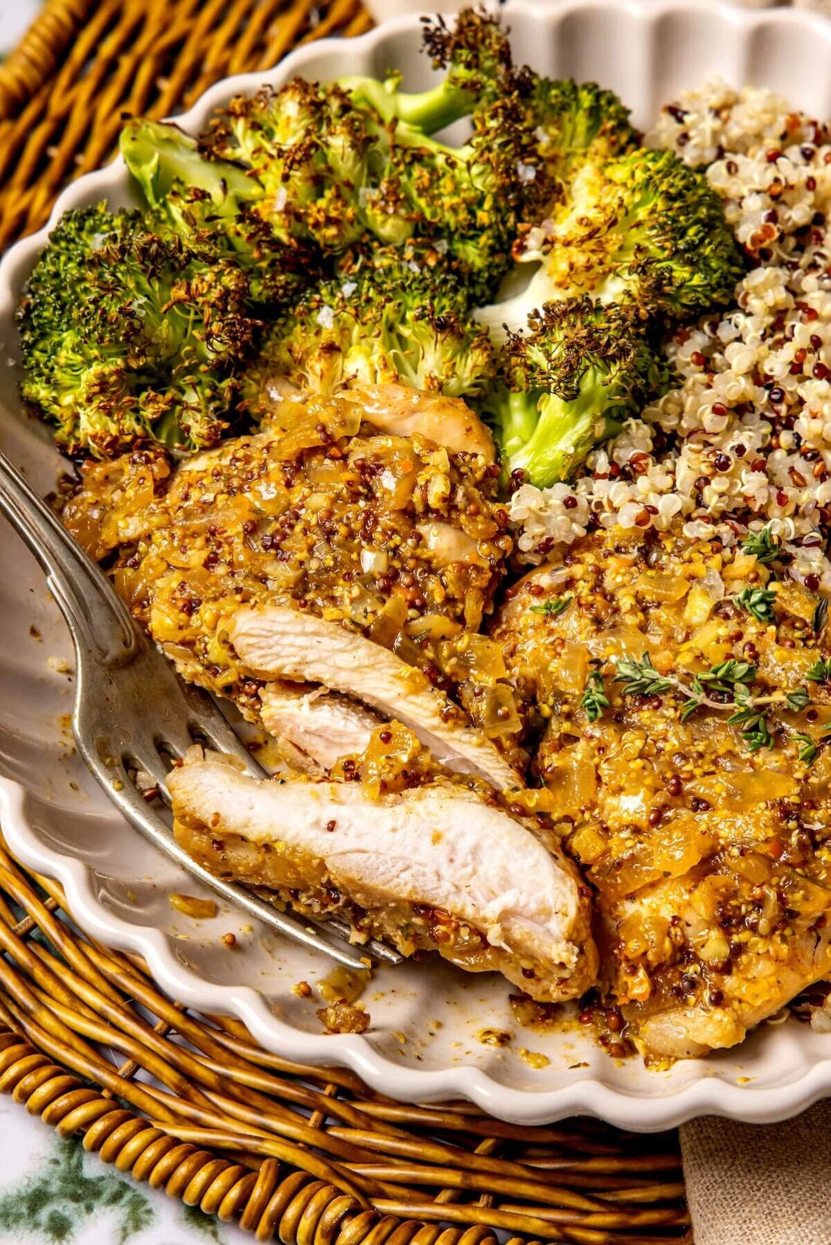 Skillet Herb and Dijon Chicken - Olivia Adriance