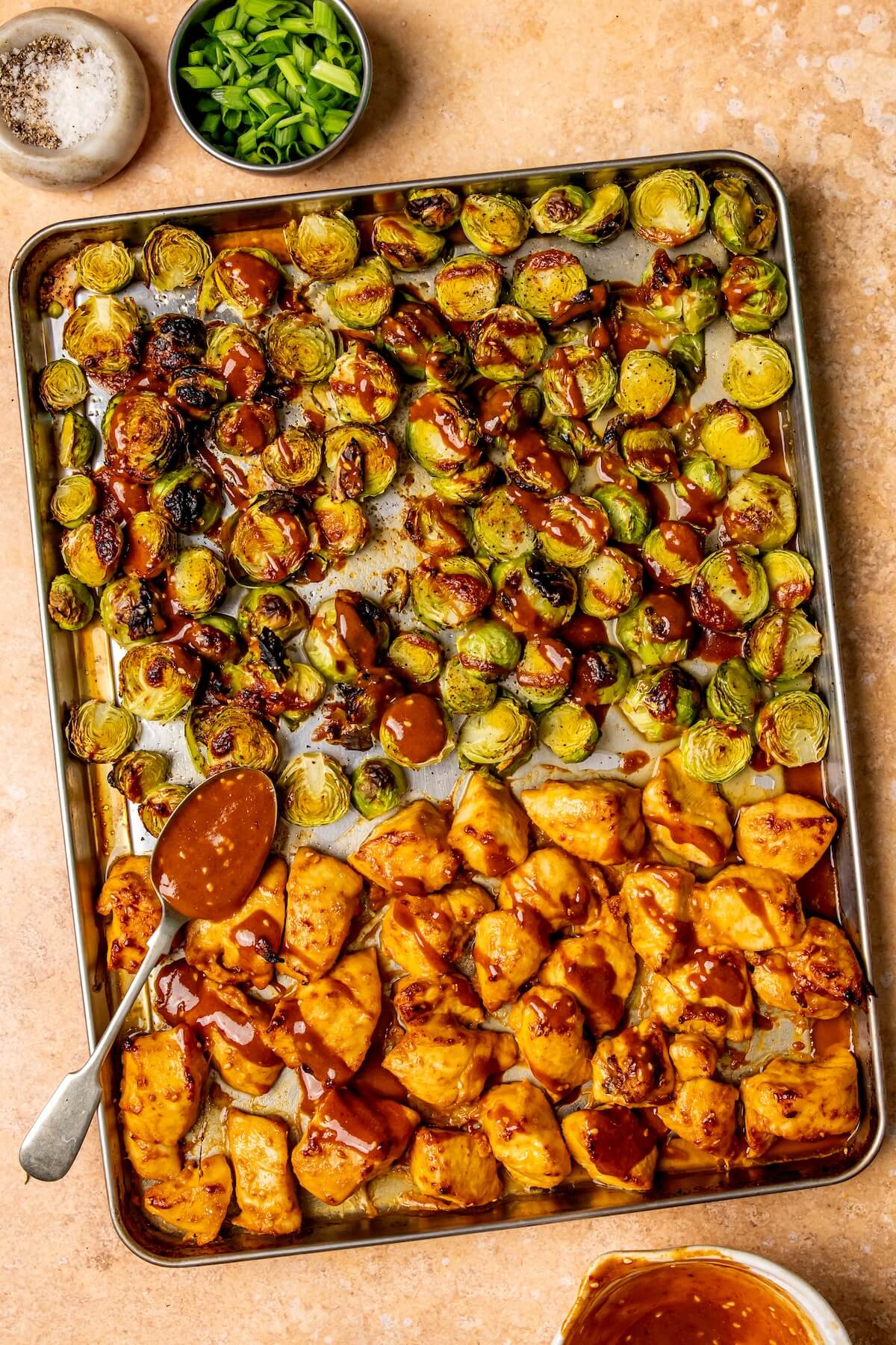 How to Make Sheet Pan Sesame Chicken and Brussels Sprouts Step 6 - Olivia Adriance