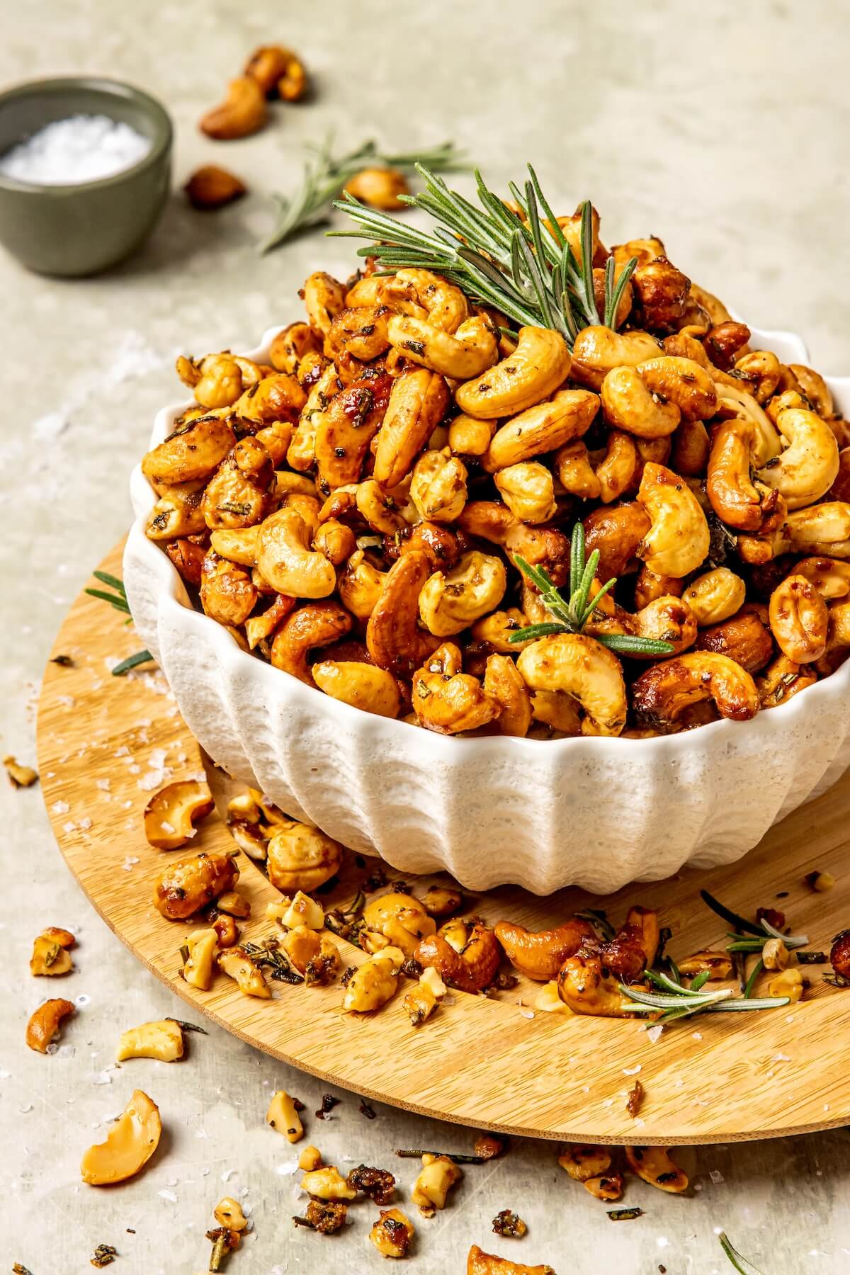 Spiced Rosemary Roasted Cashews - Olivia Adriance