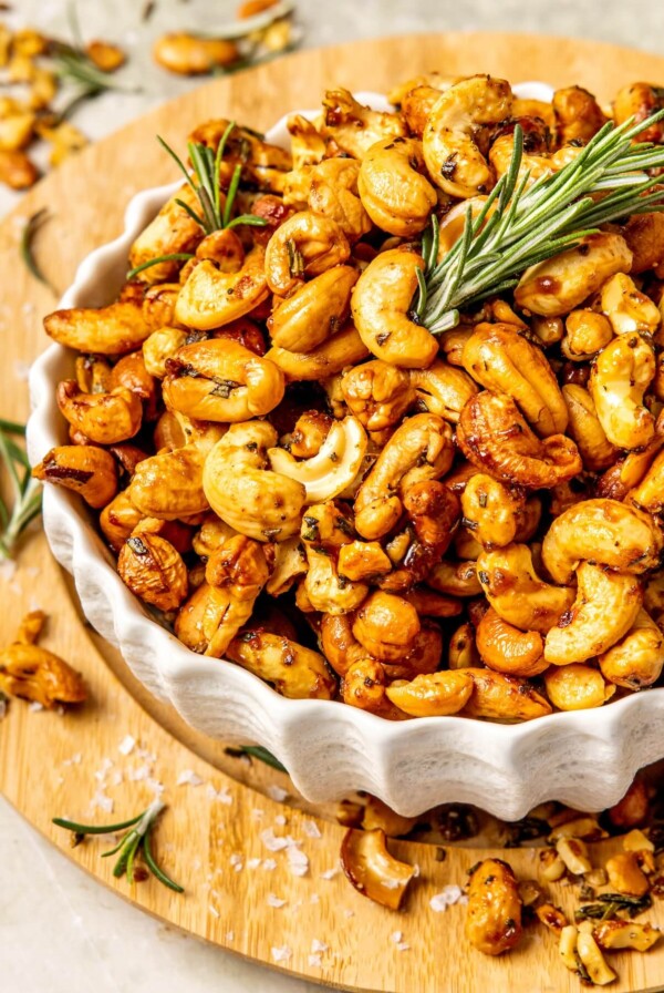 Spiced Rosemary Roasted Cashews - Olivia Adriance