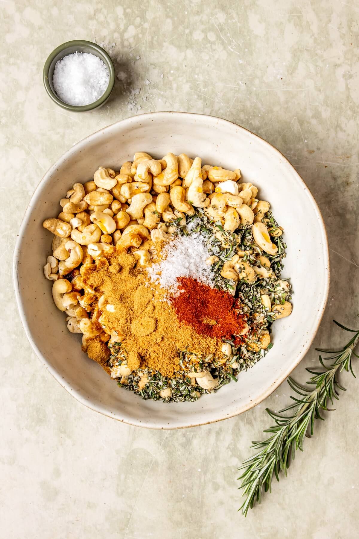 How to Make Spiced Rosemary Roasted Cashews Step 1 - Olivia Adriance