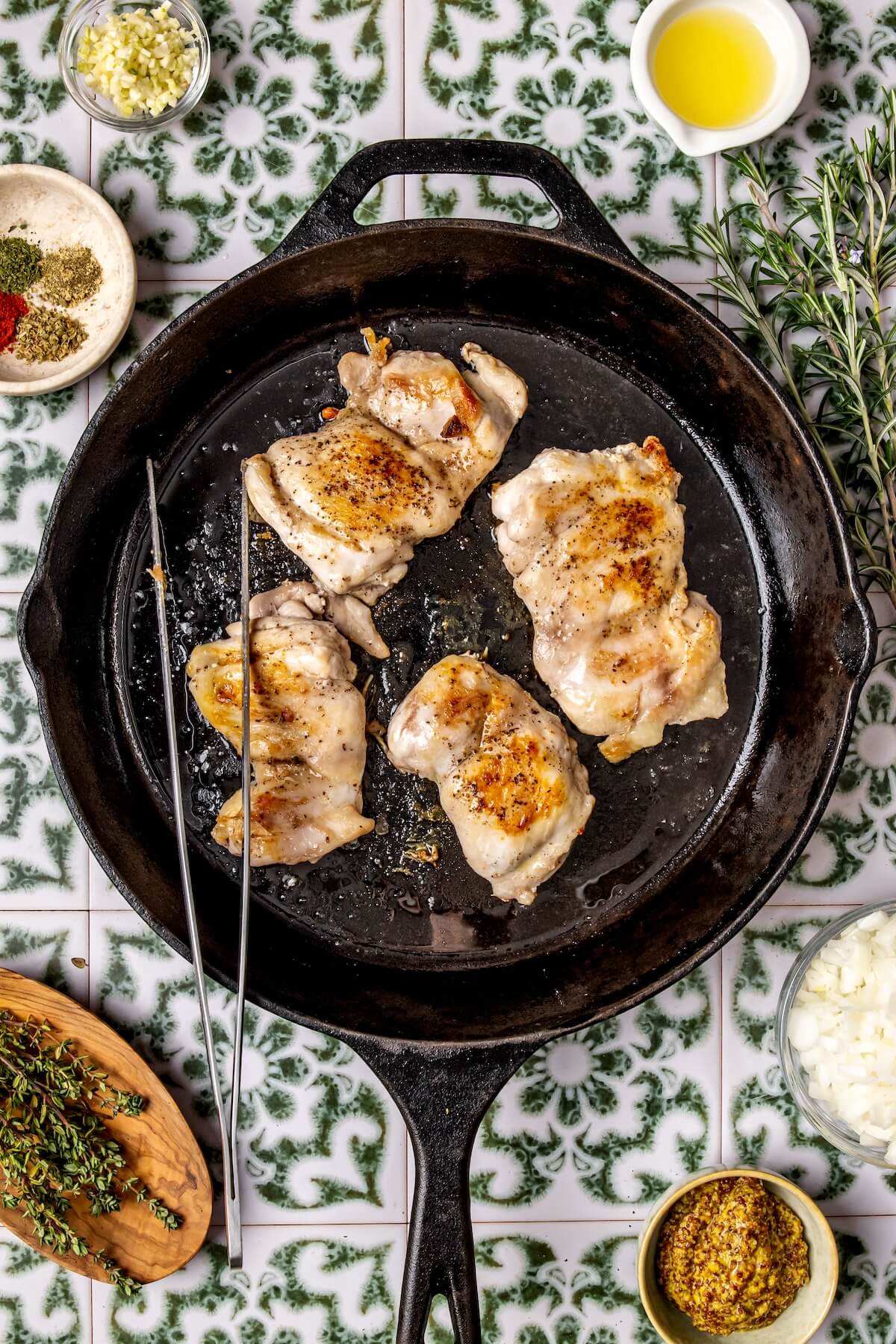 How to Make Skillet Herb and Dijon Chicken Step 2 - Olivia Adriance