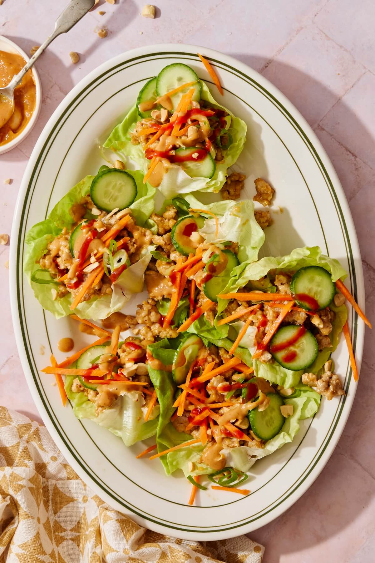 20 Minute Peanut Chicken Lettuce Wraps 2 - Olivia Adriance