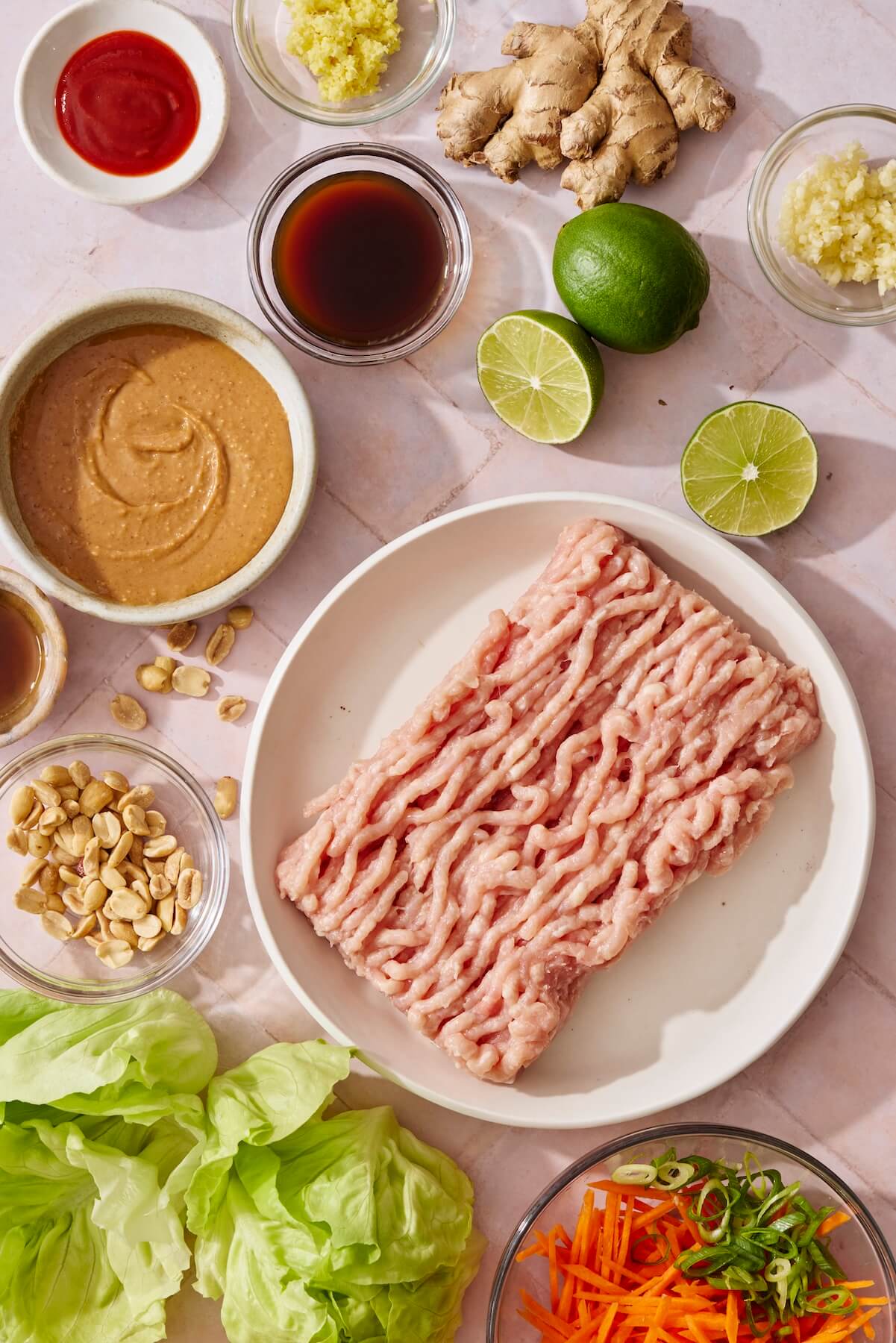 Ingredients for 20 Minute Peanut Chicken Lettuce Wraps Step 1 - Olivia Adriance
