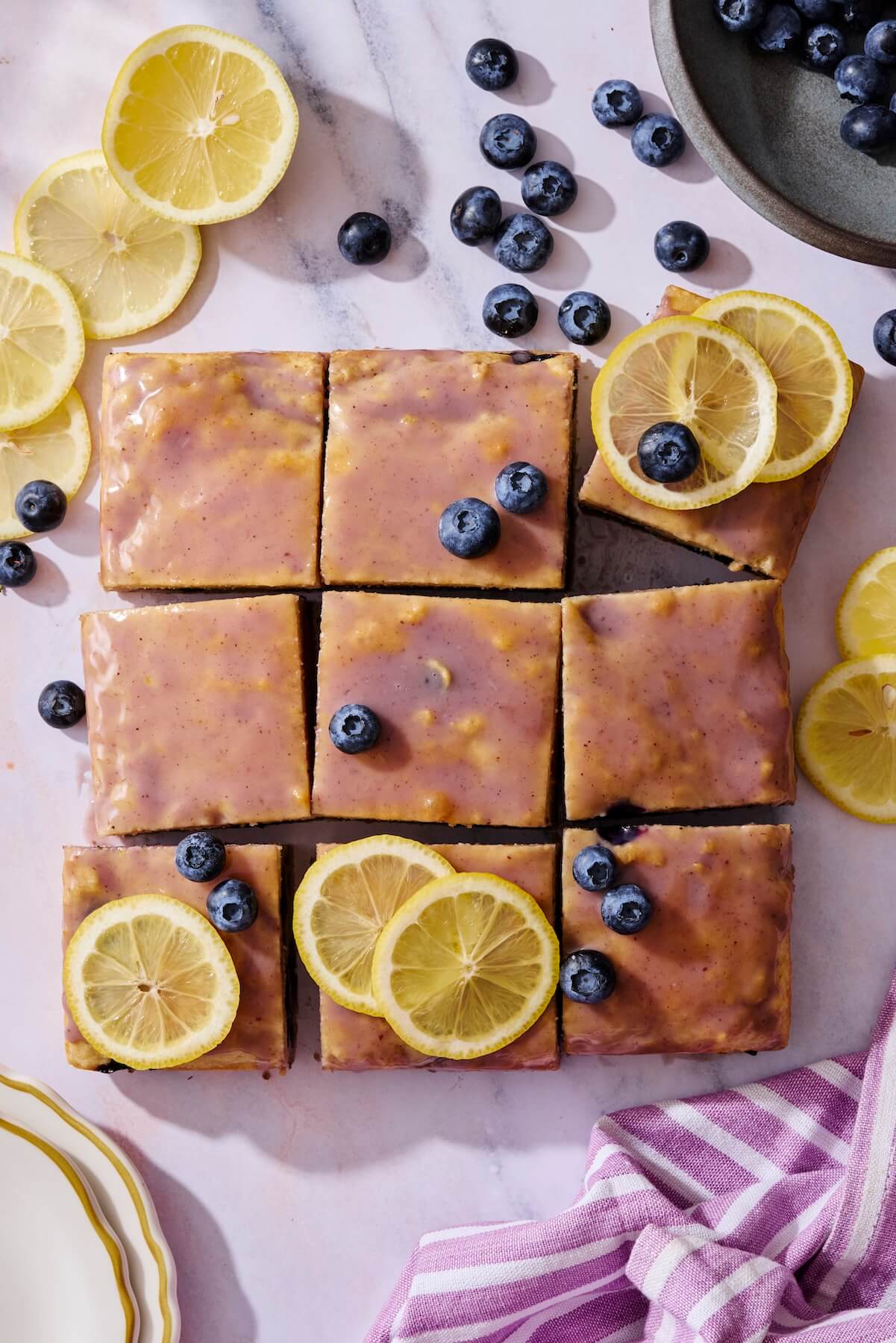 Glazed Blueberry Lemon Cake - Olivia Adriance