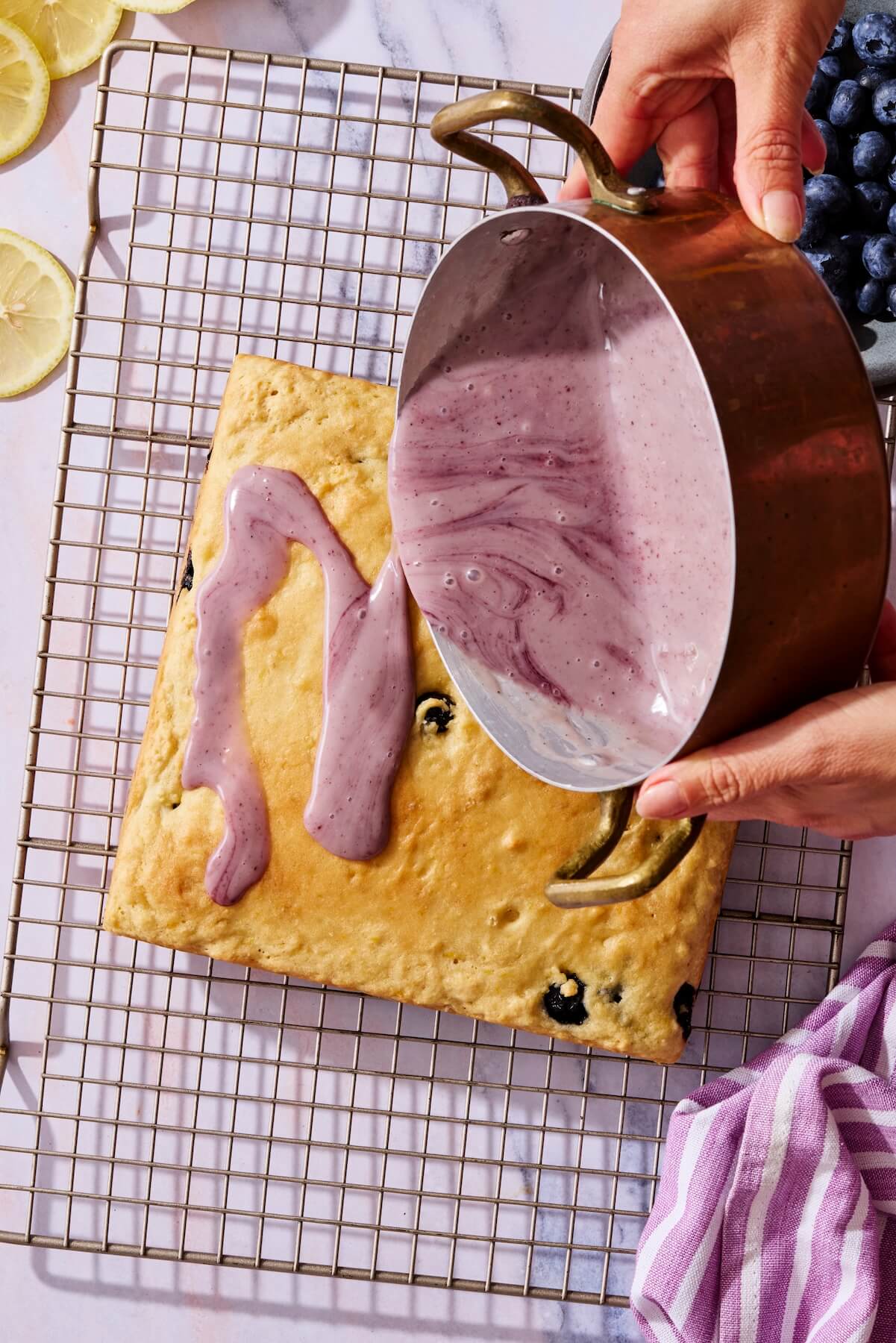 How to Make Glazed Blueberry Lemon Cake Step 6 - Olivia Adriance