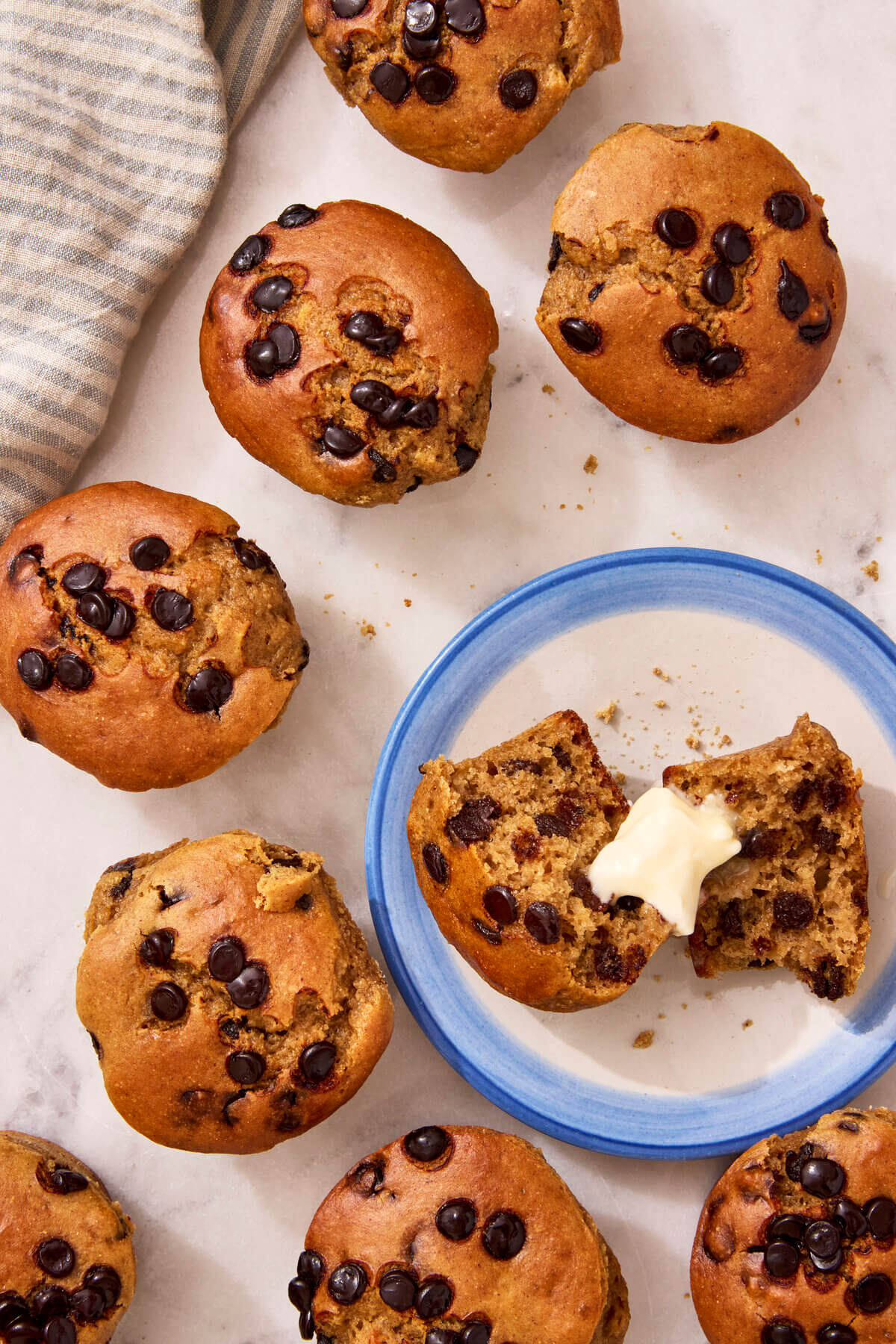 Chocolate Chip Protein Muffins - Olivia Adriance