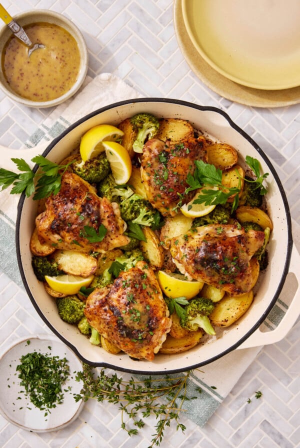 Honey Mustard Chicken and Potatoes - Olivia Adriance