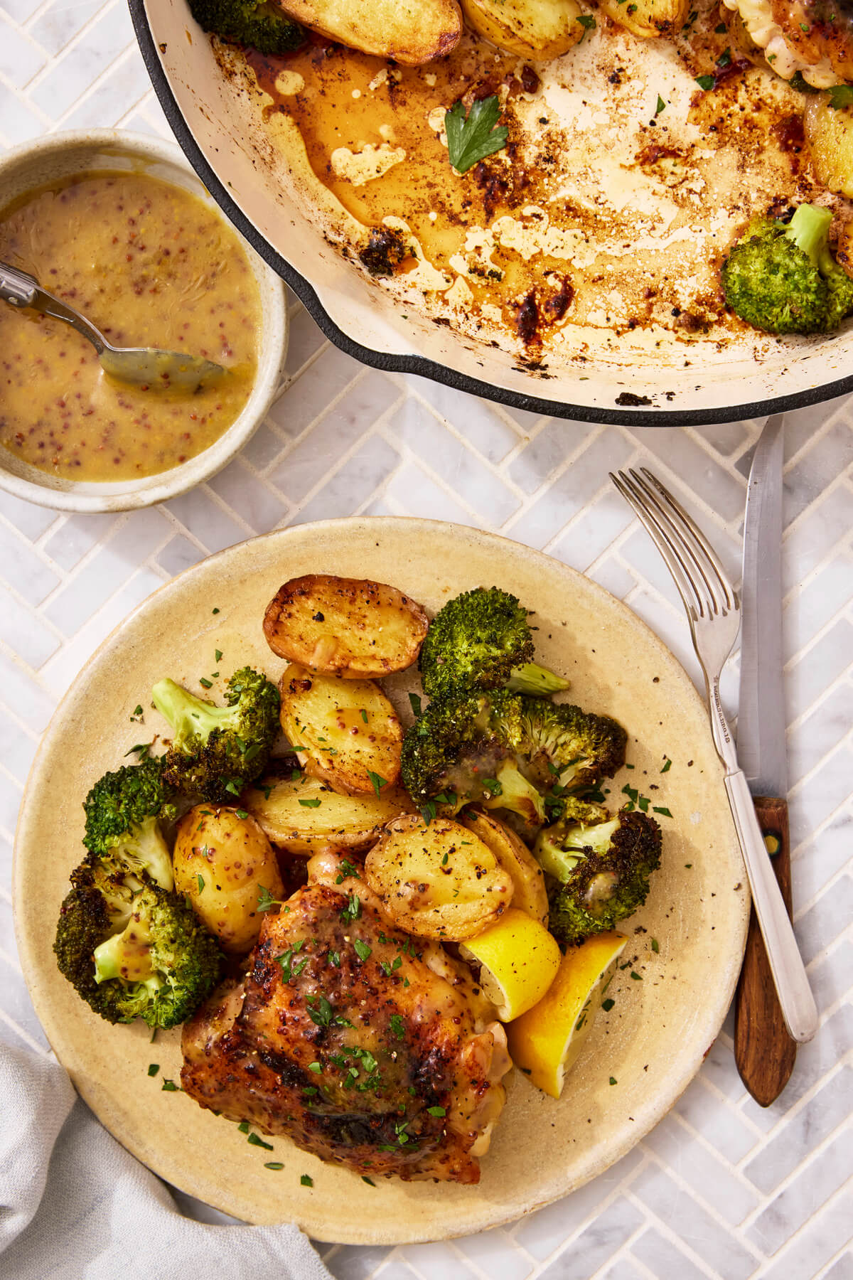 Honey Mustard Chicken and Potatoes - Olivia Adriance
