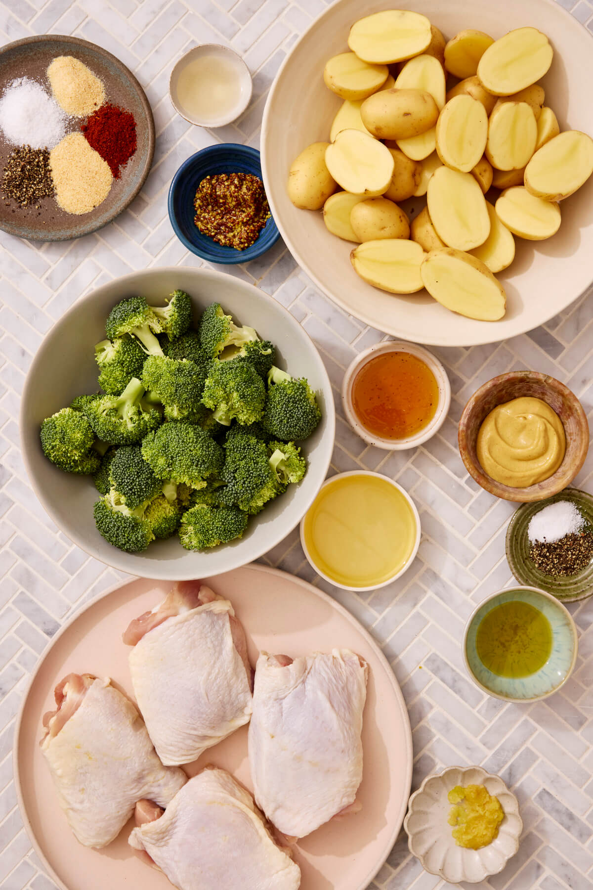 Ingredients for Honey Mustard Chicken and Potatoes
