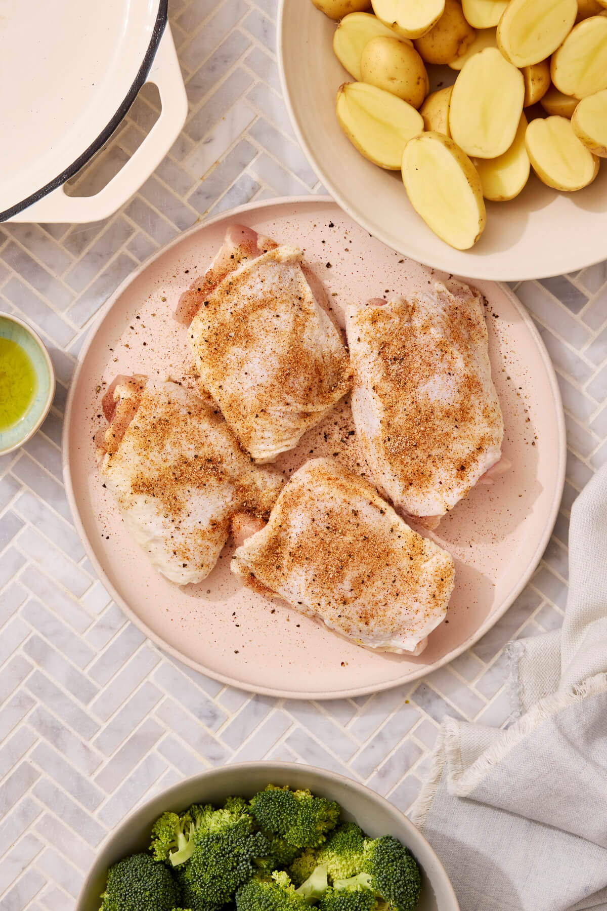 How to Make Honey Mustard Chicken and Potatoes Step 1