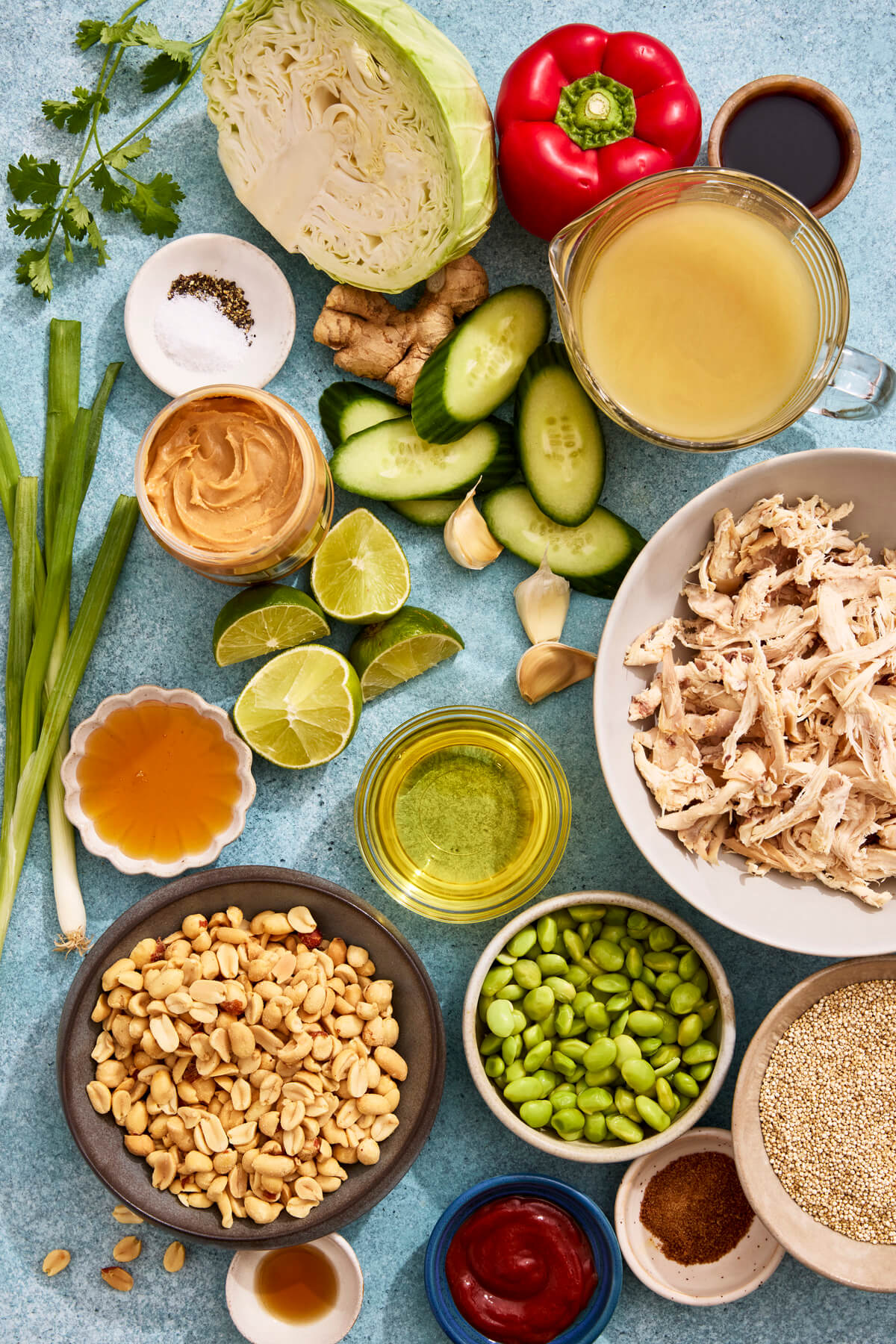 Ingredients for Peanut Quinoa Crunch Salad