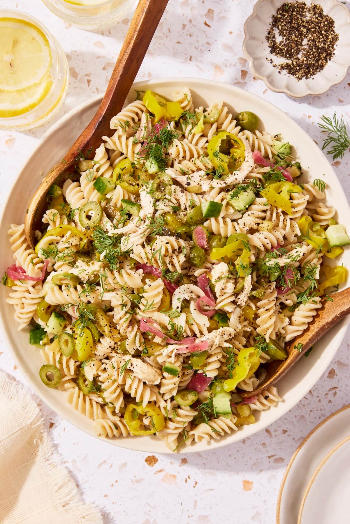 Pickle Lovers Pasta Salad - Olivia Adriance