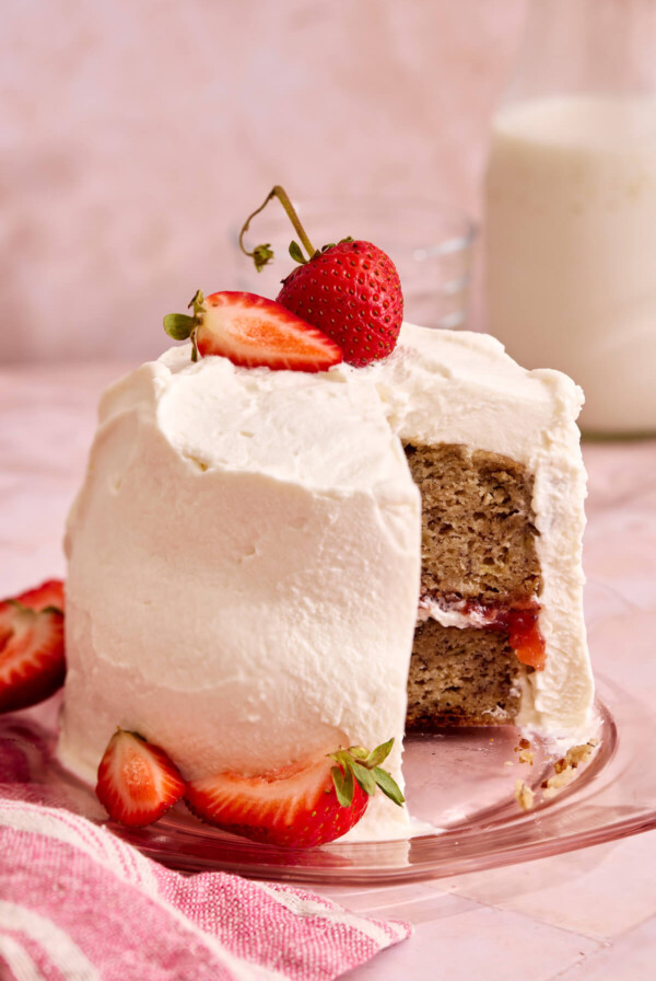 Strawberries and Cream Smash Cake - Olivia Adriance