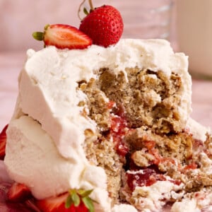Strawberries and Cream Smash Cake - Olivia Adriance